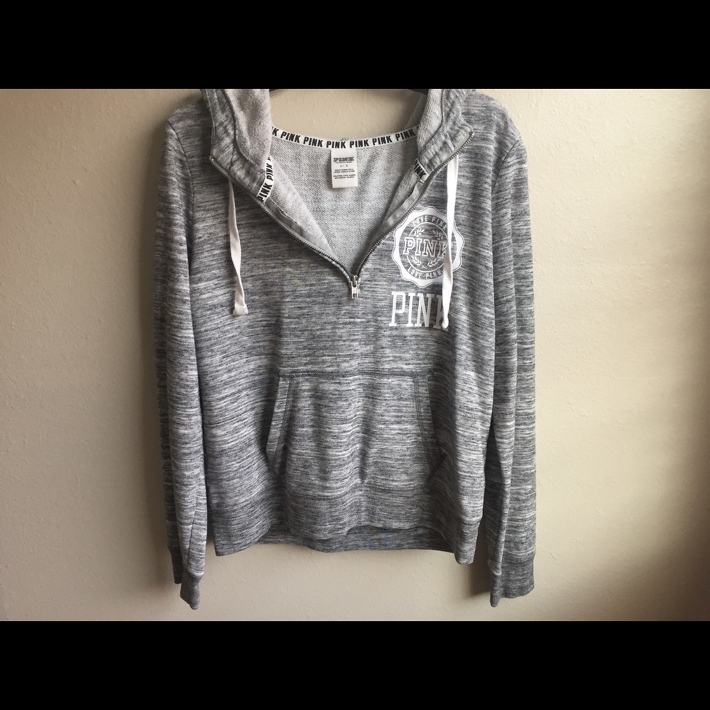 PINK half zip hoodie